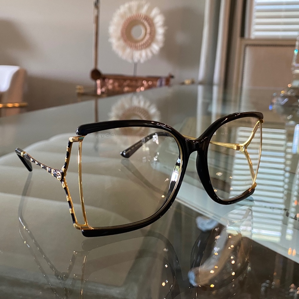 NEW WOMEN’S SUNGLASSES GUCCI EYEWEAR GG0592S black gold